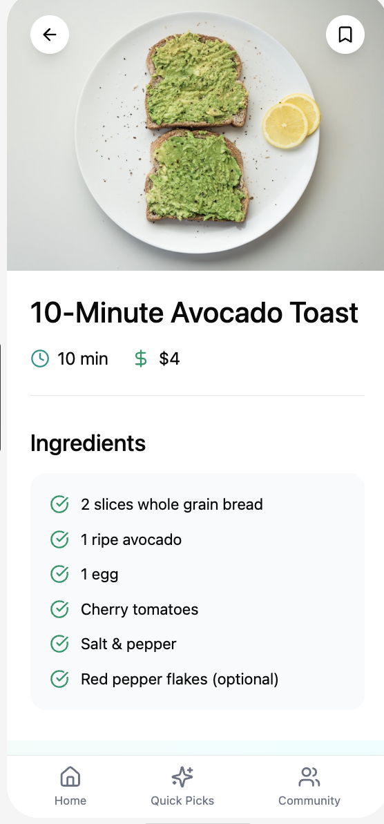 Budget-Friendly Meals Mockup
